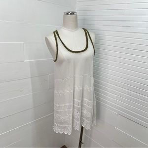 Free People White Lace Trim Swim Coverup